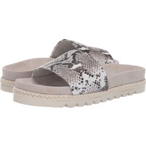 J/Slides Libby Black/White Leather Slides